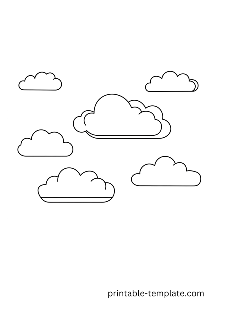 Minimalist Cloud Shapes for Modern Art