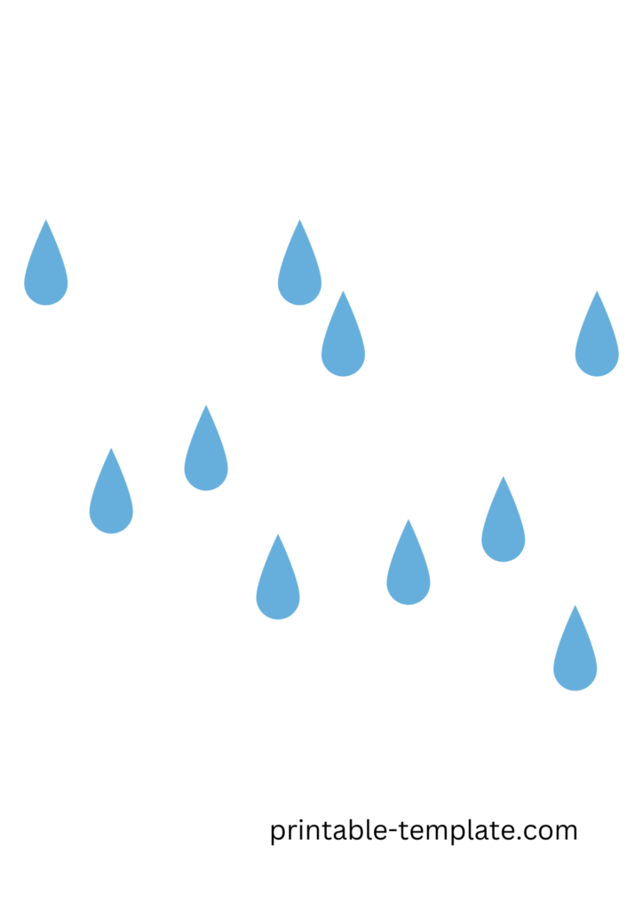 Printable Raindrop Template 1