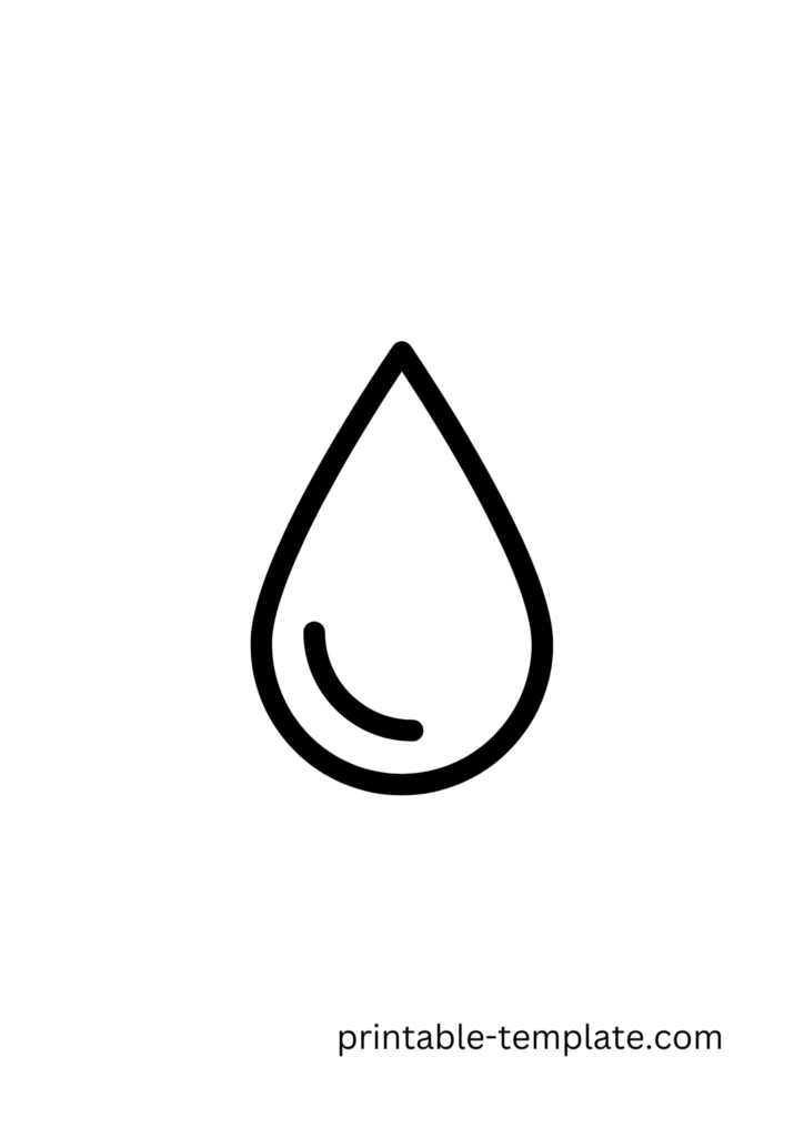 Printable Raindrop Template 2