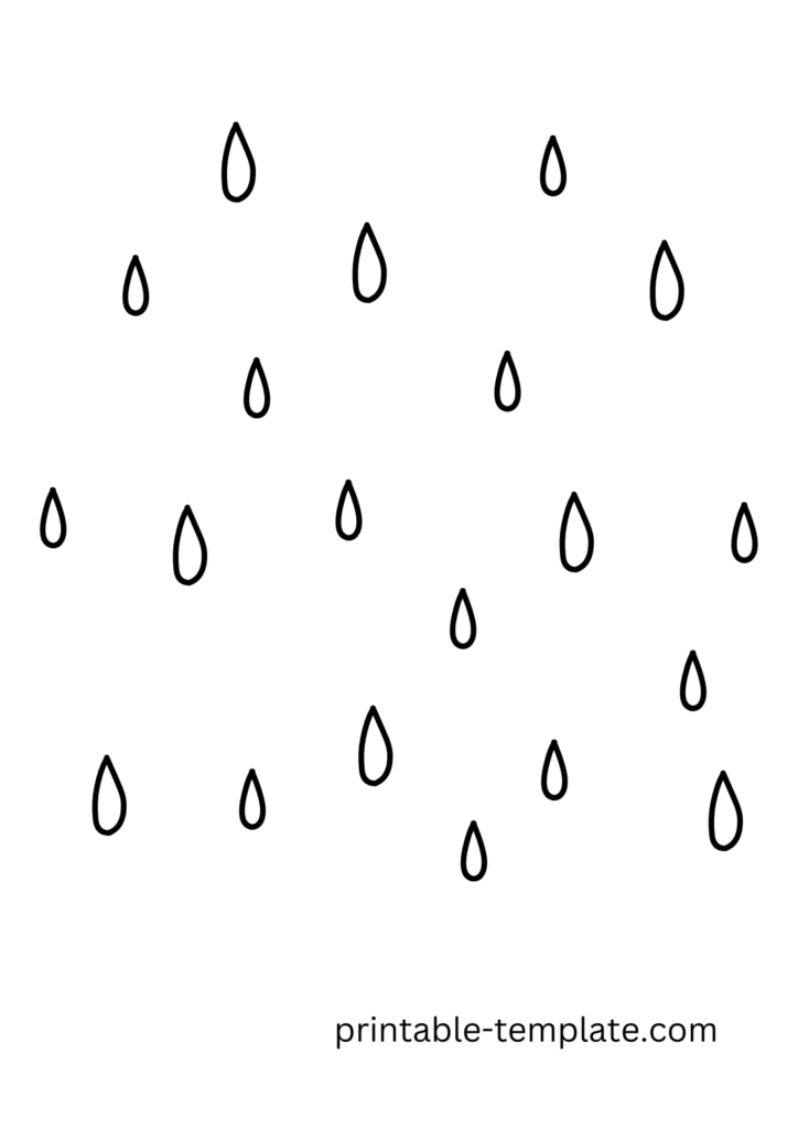 Printable Raindrop Template 3