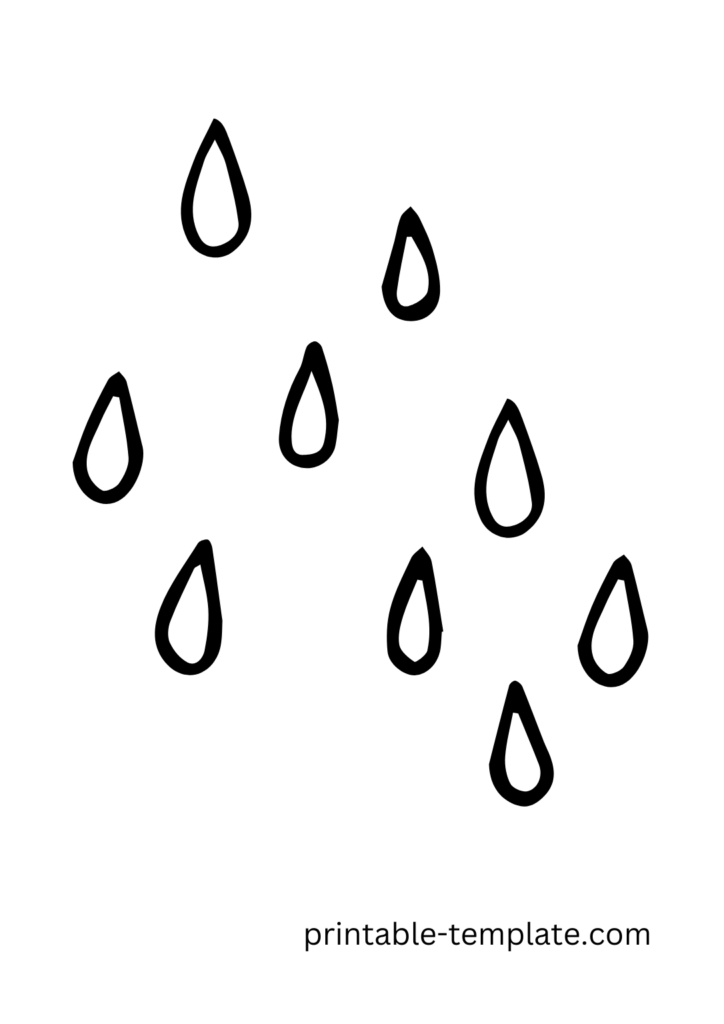 Printable Raindrop Template 5